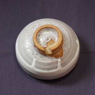 萩焼(伝統的工芸品)抹茶碗白萩掛分け馬盥