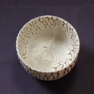 萩焼(伝統的工芸品)抹茶碗上鬼白松半筒