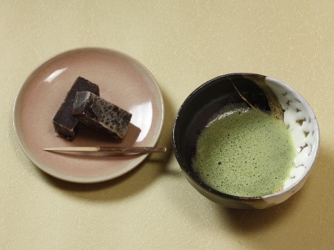 萩焼(伝統的工芸品)抹茶碗上掛分け(鬼白荒松＆黒釉)馬盥