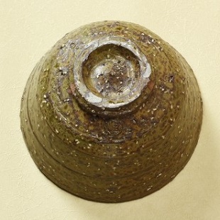 萩焼(伝統的工芸品)抹茶碗特緑釉荒端反