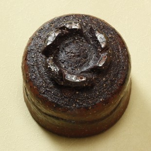 萩焼(伝統的工芸品)抹茶碗特上鉄赤釉鬼荒半筒筆洗線彫