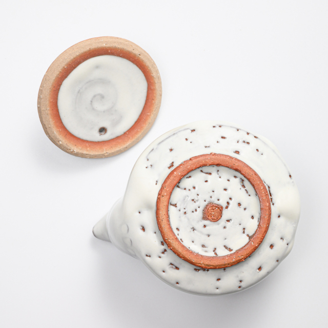 萩焼(伝統的工芸品)煎茶急須鬼白竹筒雀口