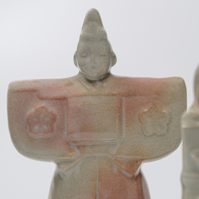 萩焼(伝統的工芸品)置物豆姫萩「和み雛」No2202