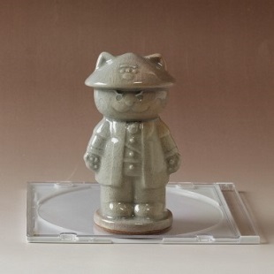 萩焼(伝統的工芸品)置物小姫萩「萩にゃん」No2231