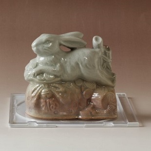 萩焼(伝統的工芸品)置物小姫萩干支「富貴卯」No2254