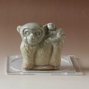 萩焼(伝統的工芸品)置物小姫萩干支「開運申」No2259