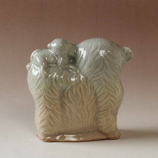 萩焼(伝統的工芸品)置物小姫萩干支「開運申」