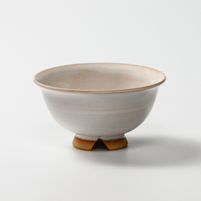 萩焼(伝統的工芸品)飯碗小白姫朝顔No308