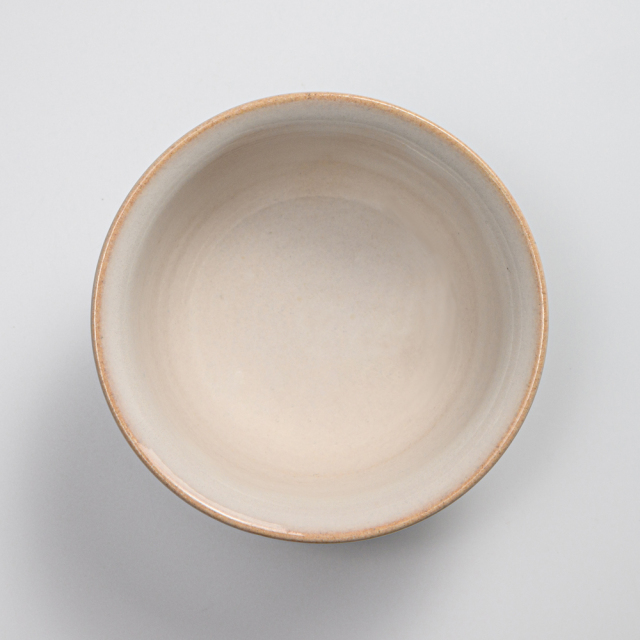 萩焼(伝統的工芸品)飯碗小白姫朝顔No308