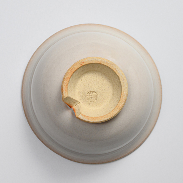 萩焼(伝統的工芸品)飯碗小白姫朝顔No308