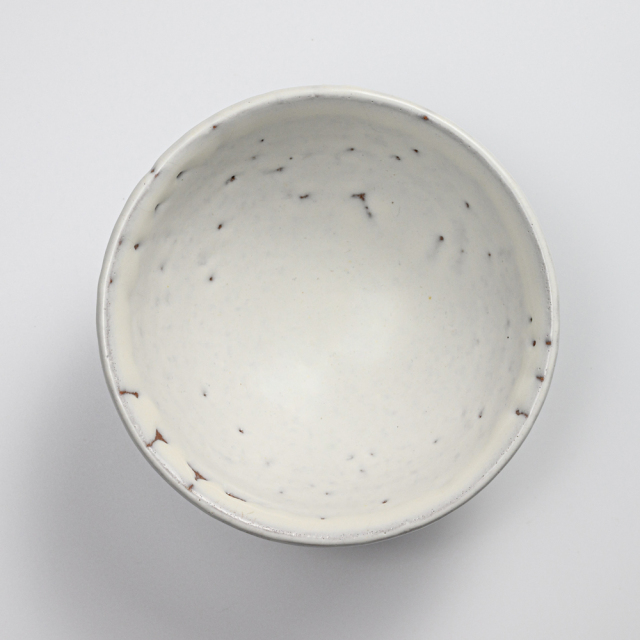 萩焼(伝統的工芸品)飯碗小鬼白松末広No314