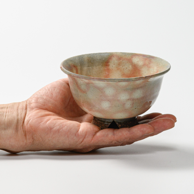 萩焼(伝統的工芸品)飯碗大御本手朝顔No345