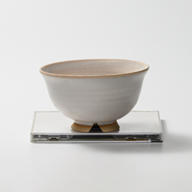 萩焼(伝統的工芸品)飯碗大白姫朝顔No348