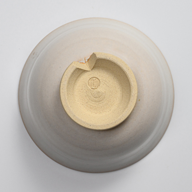 萩焼(伝統的工芸品)飯碗大白姫朝顔No348