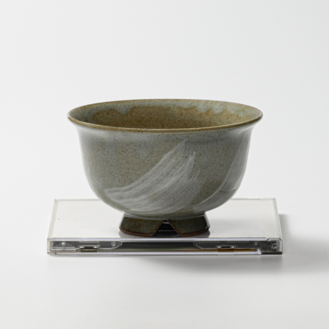 萩焼(伝統的工芸品)汁碗刷毛青朝顔No402