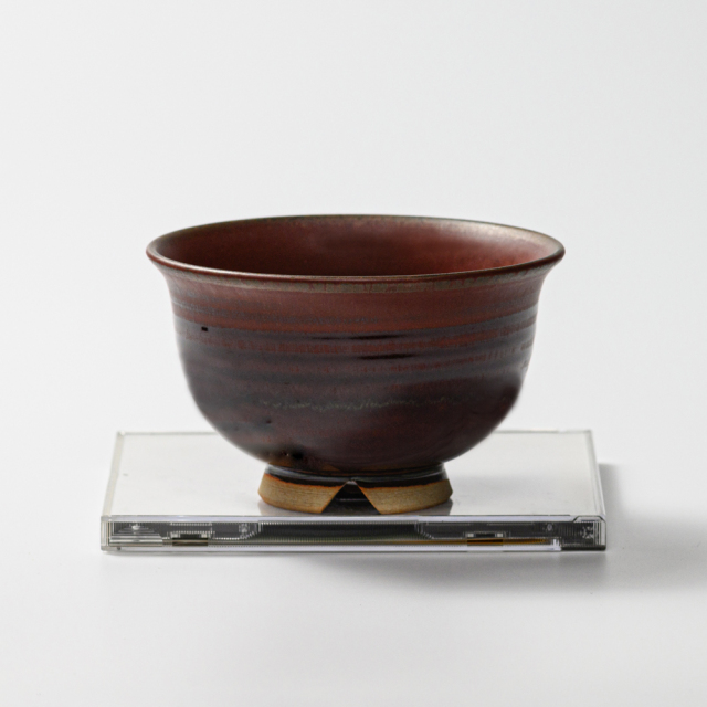 萩焼(伝統的工芸品)汁碗鉄赤釉朝顔No405