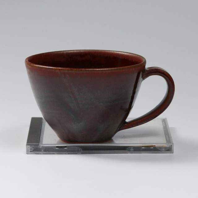 萩焼(伝統的工芸品)とってどん大鉄赤釉呉器No484