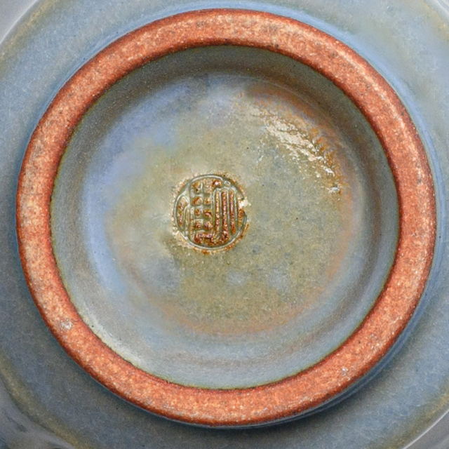 萩焼(伝統的工芸品)カップ＆ソーサ淡青釉末広No5004