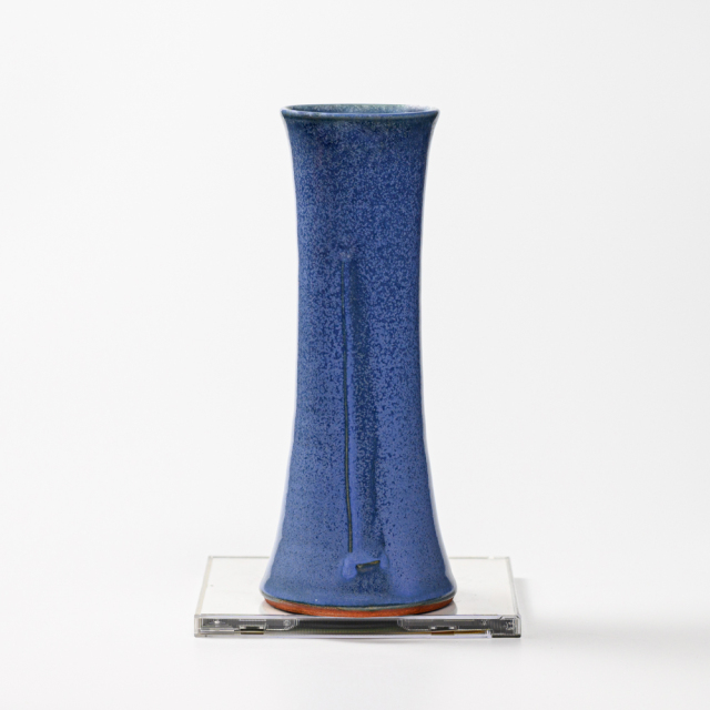 萩焼(伝統的工芸品)花入細手青釉端反No5079