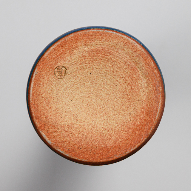 萩焼(伝統的工芸品)花入細手青釉端反No5079