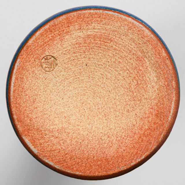 萩焼(伝統的工芸品)花入細手青釉端反No5079