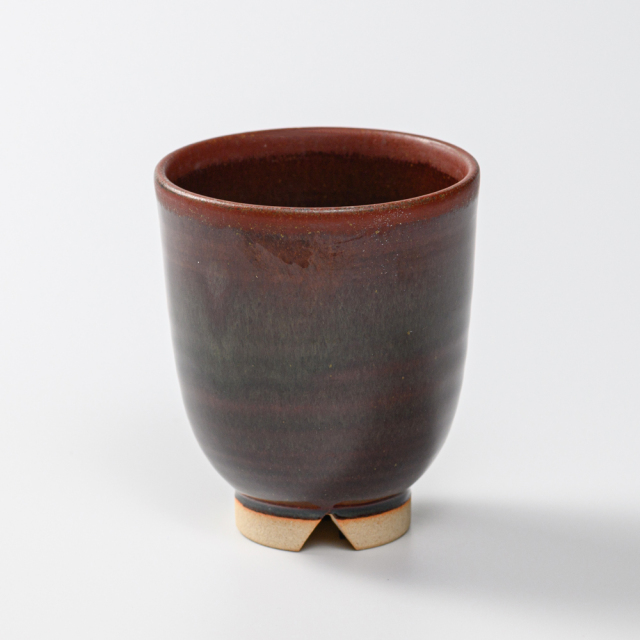 萩焼(伝統的工芸品)湯呑大鉄赤釉呉器