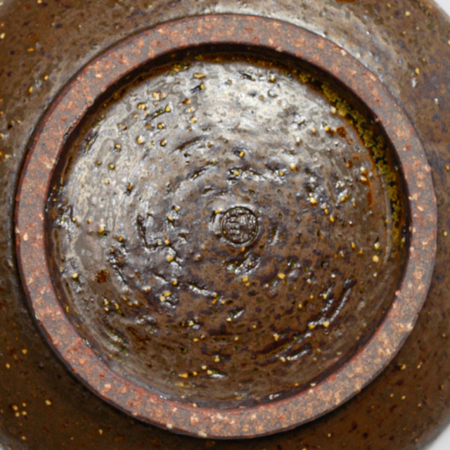 萩焼(伝統的工芸品)カップ＆ソーサ鉄釉呉器No511