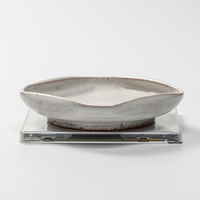 萩焼(伝統的工芸品)銘々皿白萩四方