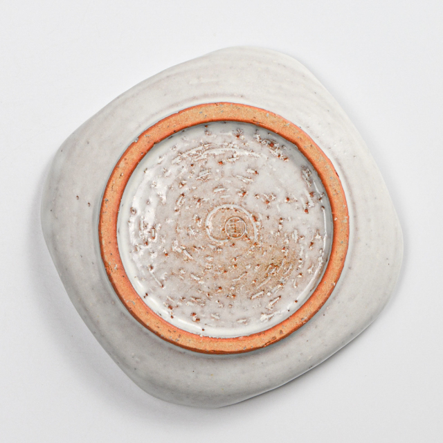 萩焼(伝統的工芸品)銘々皿白萩四方