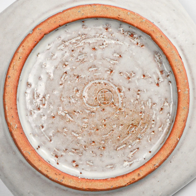 萩焼(伝統的工芸品)銘々皿白萩四方No5175