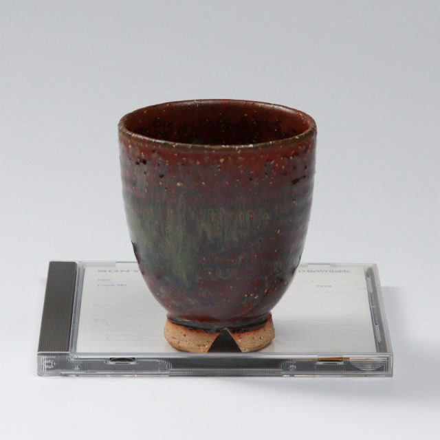 萩焼(伝統的工芸品)湯呑大鉄赤釉荒呉器