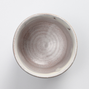 萩焼(伝統的工芸品)湯呑大鬼白松竹筒線彫