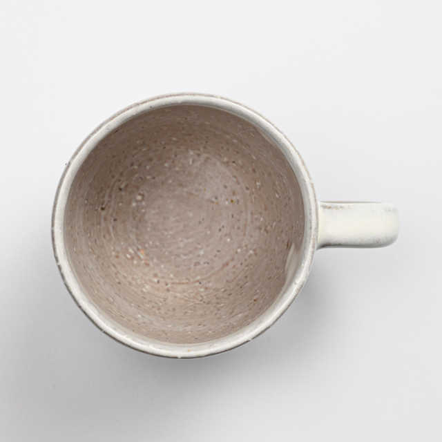萩焼(伝統的工芸品)マグカップ小白萩掛分け呉器No579