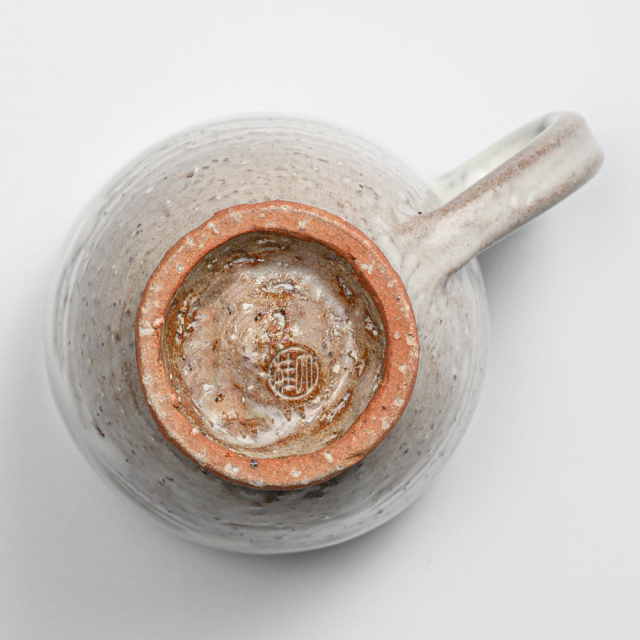 萩焼(伝統的工芸品)マグカップ小白萩掛分け呉器No579
