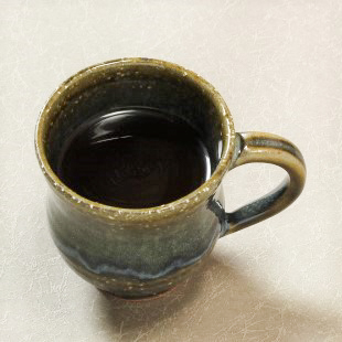 萩焼(伝統的工芸品)マグカップ小鉄青釉胴締No582