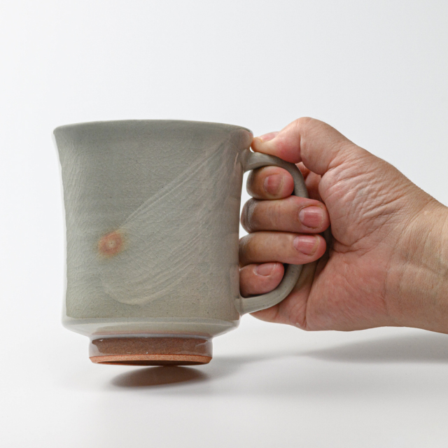 萩焼(伝統的工芸品)ビールジョッキ刷毛姫端反No611