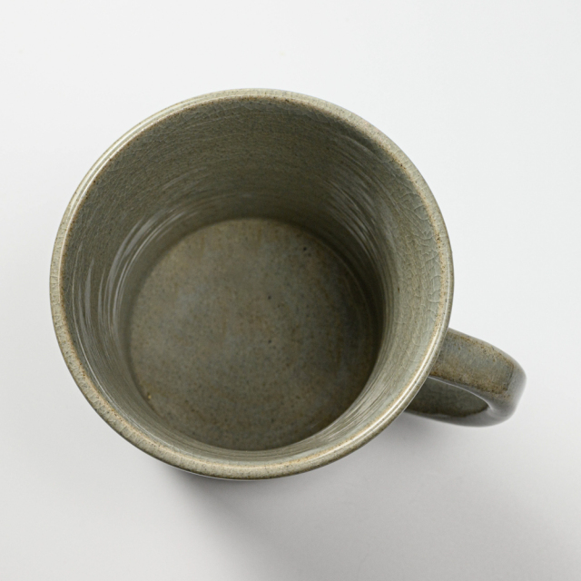 萩焼(伝統的工芸品)ビールジョッキ刷毛青端反No612