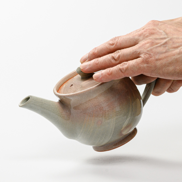 萩焼(伝統的工芸品)ポット刷毛姫丸No621