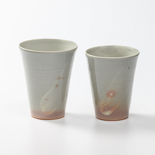 萩焼(伝統的工芸品)タンブラー小刷毛姫筒碁笥底No701