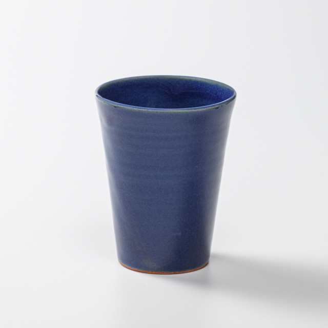 萩焼(伝統的工芸品)タンブラー小藍釉筒