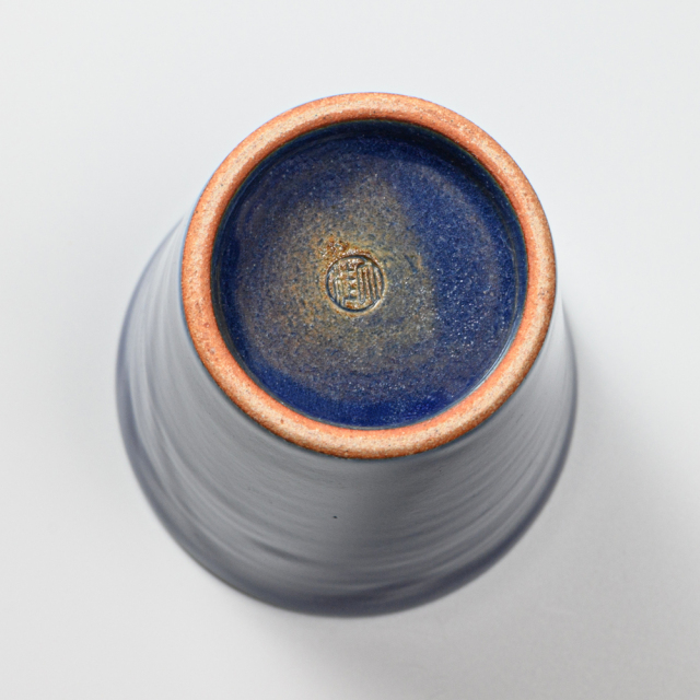 萩焼(伝統的工芸品)タンブラー小藍釉筒