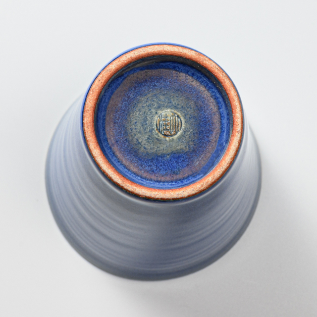 萩焼(伝統的工芸品)タンブラー小透青釉筒碁笥底No706