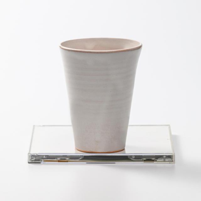 萩焼(伝統的工芸品)タンブラー小白姫筒碁笥底No709