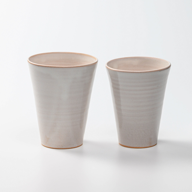 萩焼(伝統的工芸品)タンブラー小白姫筒碁笥底No709