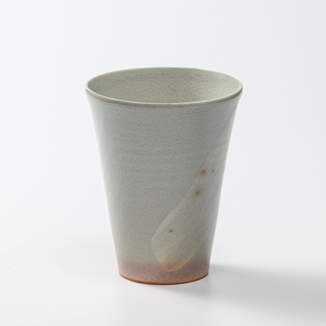 萩焼(伝統的工芸品)タンブラー大刷毛姫筒碁笥底No721