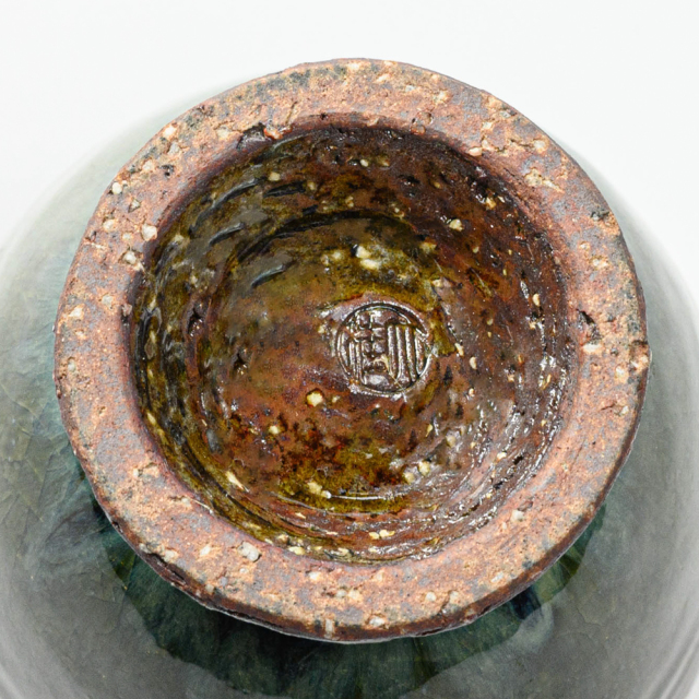 萩焼(伝統的工芸品)タンブラー大鉄青釉呉器撥高台No723