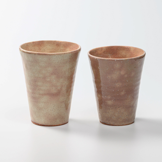 萩焼(伝統的工芸品)タンブラー大御本手筒碁笥底