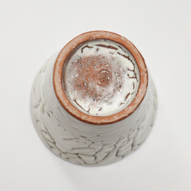 萩焼(伝統的工芸品)タンブラー大鬼白松筒碁笥底No730