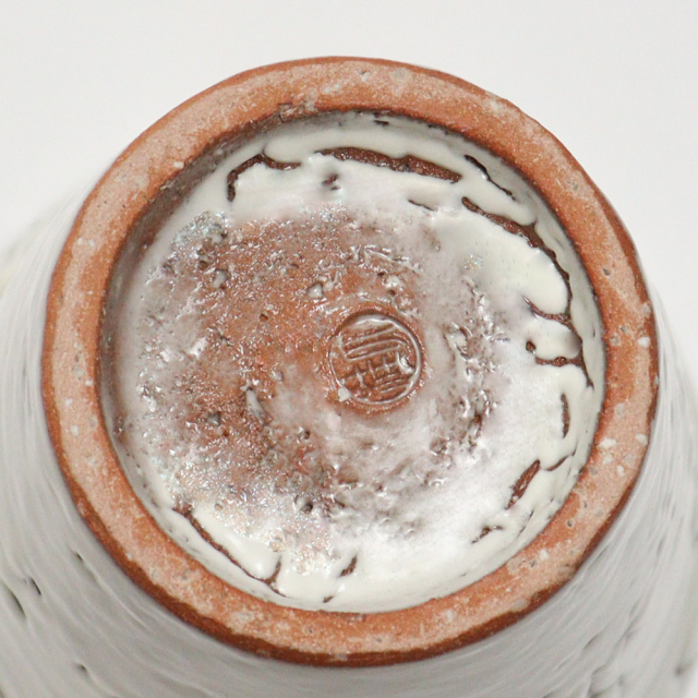 萩焼(伝統的工芸品)タンブラー大鬼白松筒碁笥底No730