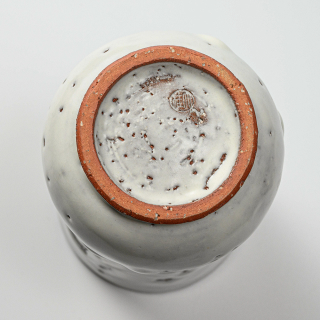 萩焼(伝統的工芸品)タンブラー特大鬼白竹胴締碁笥底No742